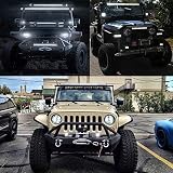AUXTINGS Listwa świetlna LED 50 cm, 420 W, listwa LED Pod Triple Light, światła off-road, reflektor punktowy, reflektor powodziowy, wodoodporny combo, kostki LED, światła na skałach dla samochodów