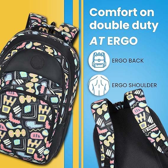 Image of BEAUTY GIRLS BY HOTSHOT FLORAL 1594|SCHOOL BAG|TUTION BAG|COLLEGE BACKPACK|LARGE SIZE|WATER RESISTANT|19 INCH|FOR GIRLS & WOMEN|36 LITERS BACKPACK