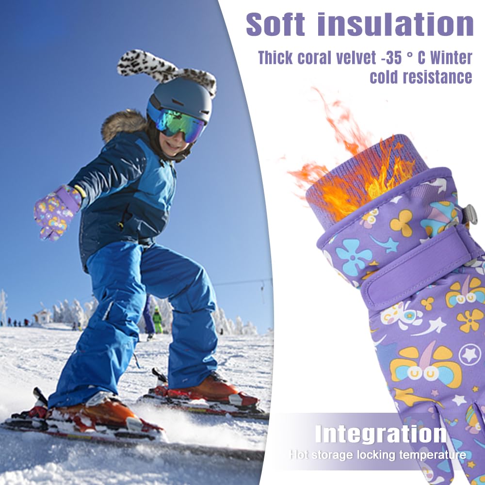 Gants thermiques snowboard et ski enfant Sports d'hiver Enfants Whiz