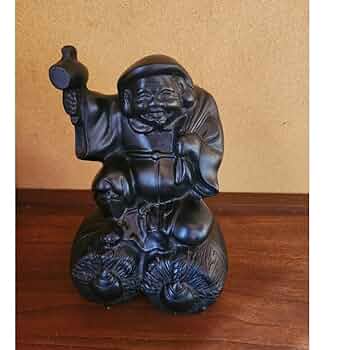 Amazon.co.jp: 大黒天 ニュー那智黒 那智黒石 大黒様 置物