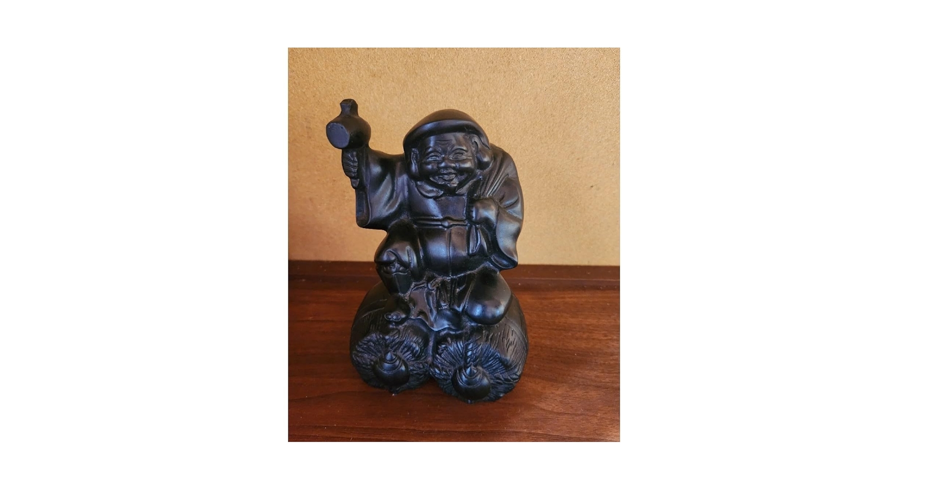 Amazon.co.jp: 大黒天 ニュー那智黒 那智黒石 大黒様 置物