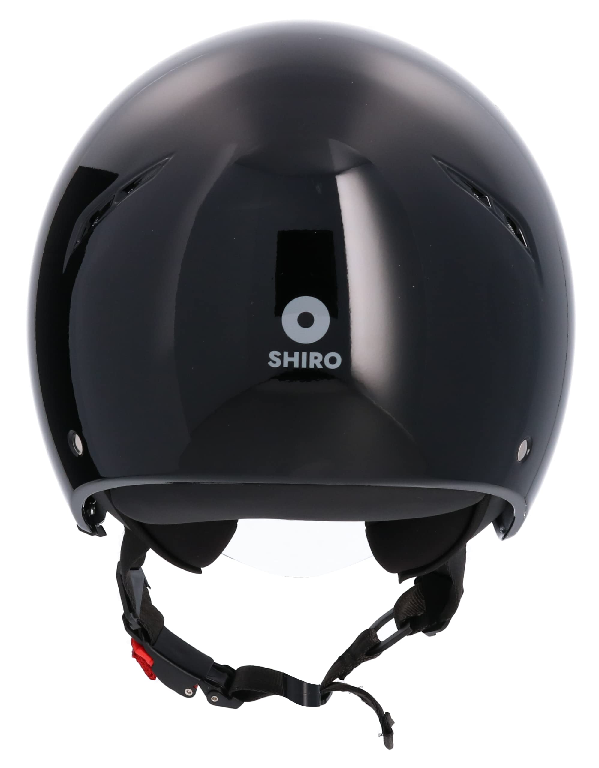 Casco Tokio SH-64 SV Monocolor HOMOLOGADO Unisex con Gafas DE Sol (Negro Brillo, XS)