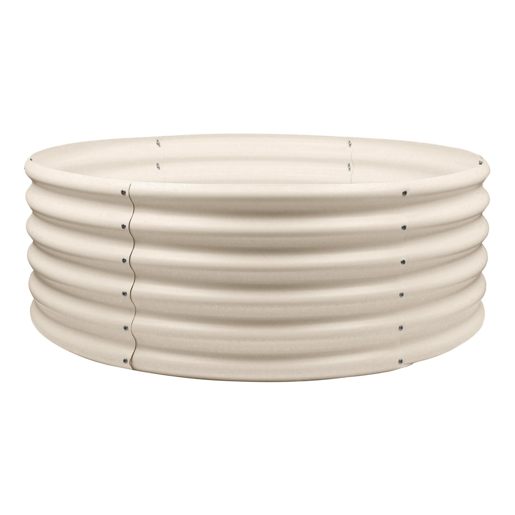 Rinkit.com Ivory Round Raised Garden Bed - 120Cm X 45Cm