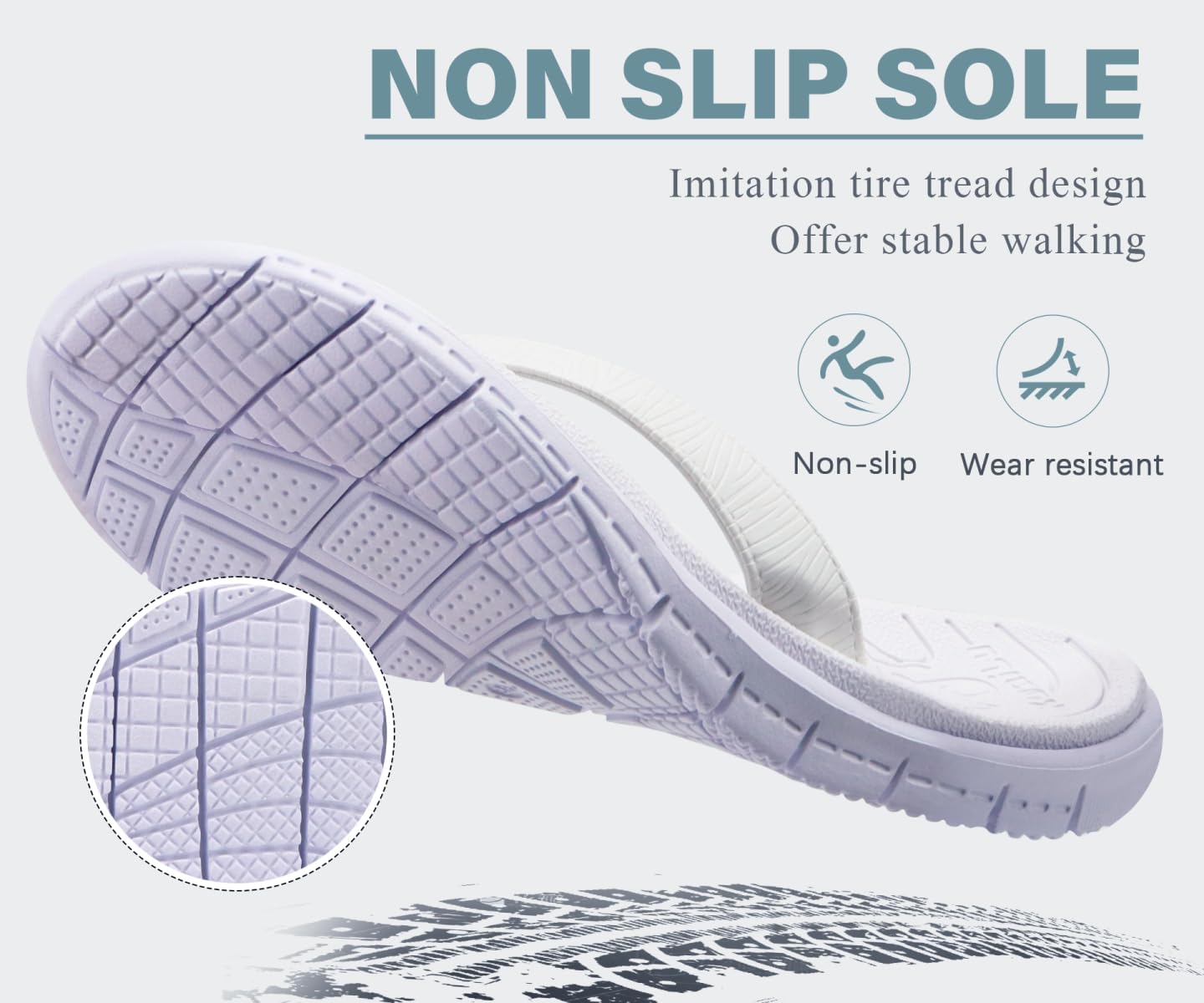 KuaiLu Comfortable Flip Flops for Women with Arch Support Summer Beach Walking Thong Sandals Slip On Indoor Outdoor - Image 7