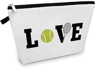 Tennis Gifts for Women Makeup Bag Tennis Lover Gift Inspirational Gift for Tennis Player Tennis Team Birthday Gift Cosmetic Bag Graduation Gift for Tennis Coach Christmas Gift Travel Cosmetic Pouch