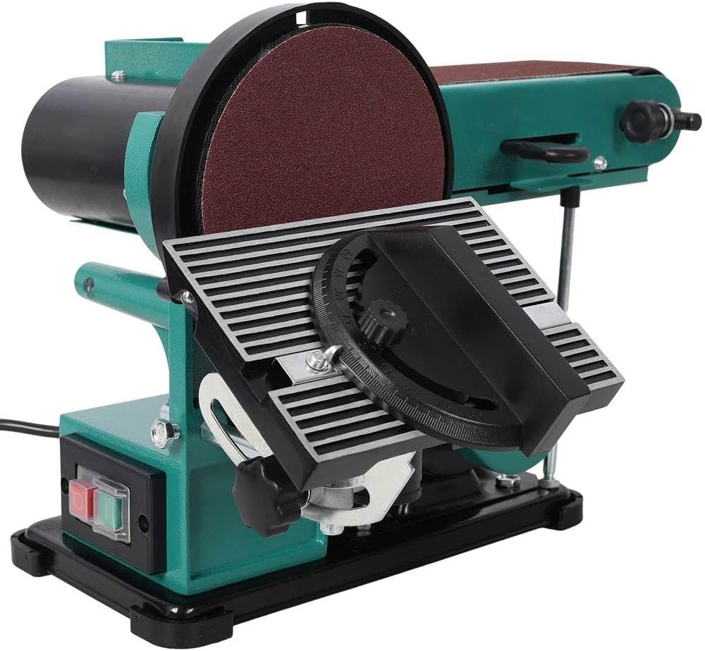 4" x 36" Belt & 6" Disc Benchtop Sander – Heavy Duty Combination Sanding Machine with Cast Iron Base, High Torque Motor for Wood, Plastic, and Metal