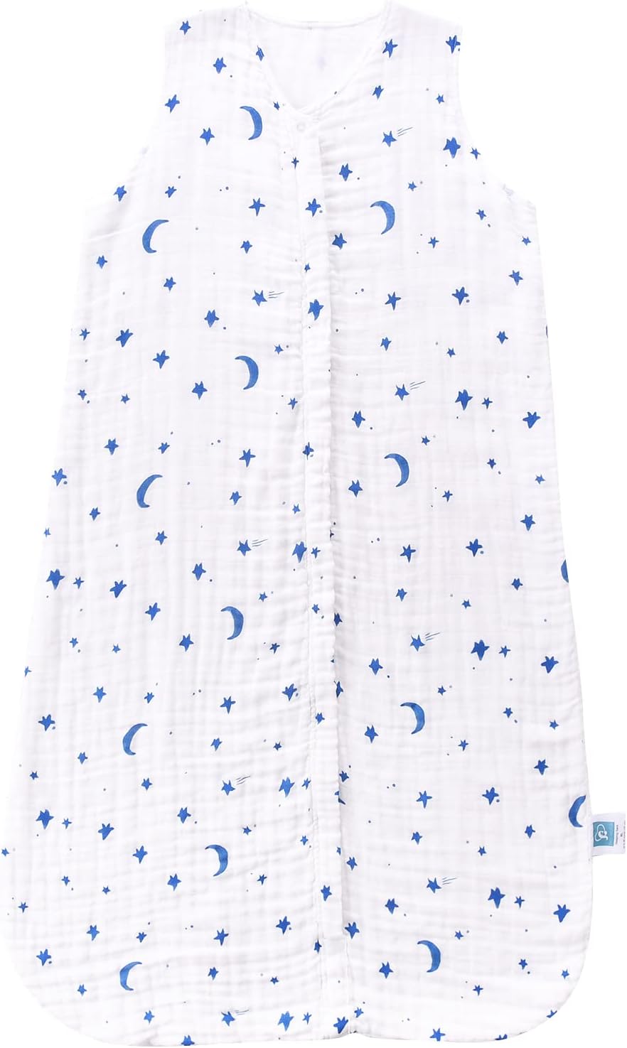 Toddler Sleep Sack 2-4 Years Baby Organic Cotton Wearable Blanket for Boys and Girls, blue star moon