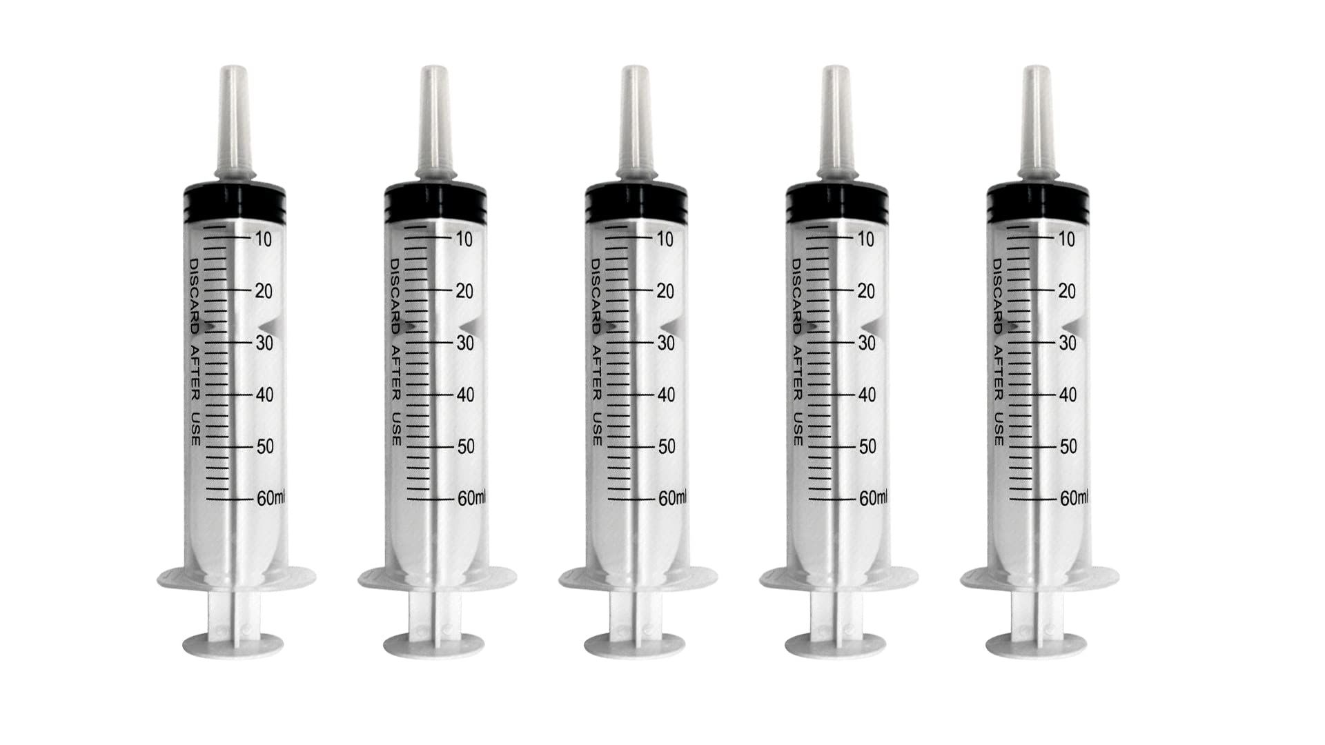 5 Pack Measuring Syringe Tools, Plastic Syringe for Liquid, Large