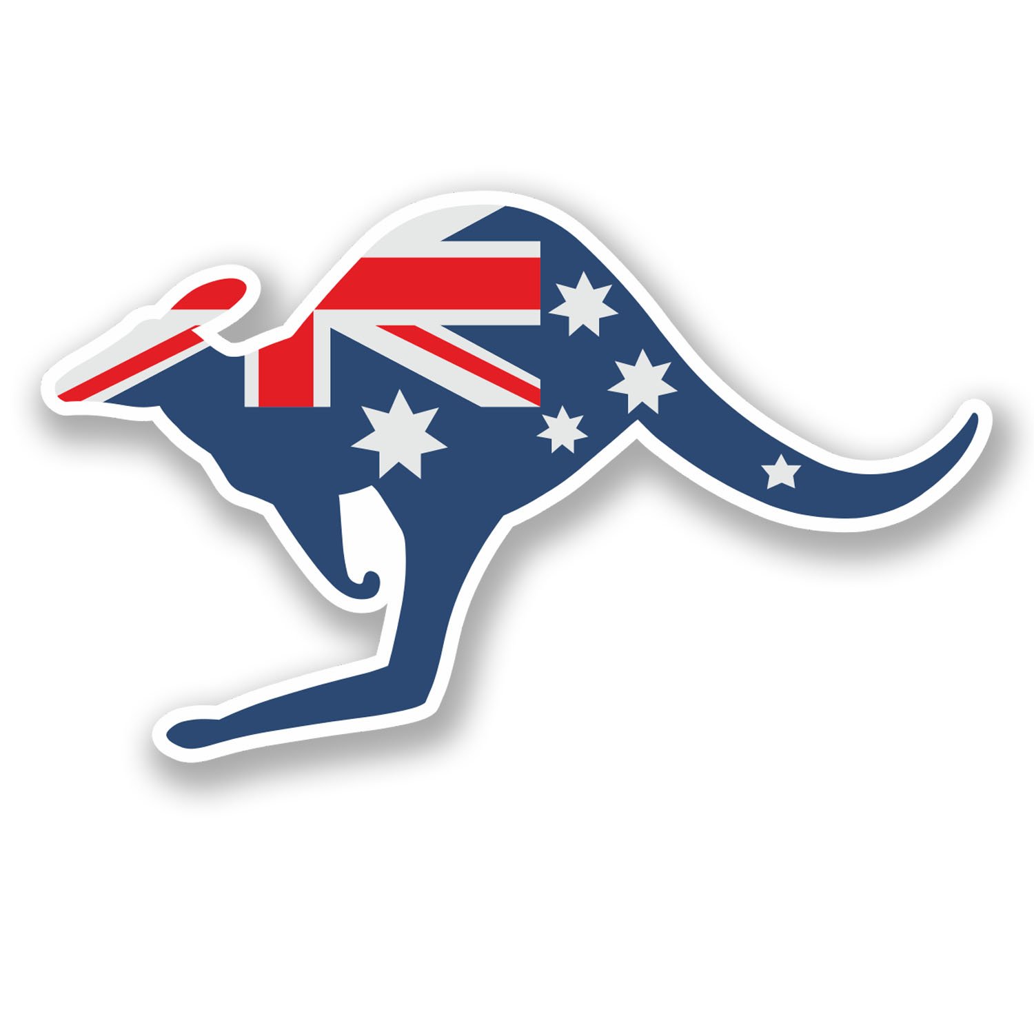 DestinationVinyl 2 x 10cm Australia Kangaroo Vinyl Decal Sticker Travel Luggage Flag Laptop #5812 (10cm Wide x 6cm Tall)