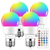 Color Changing Light Bulb, RGB LED Light Bulbs with Remote Control, Dimmable 5W, 500LM, E26 Screw Base Bulbs, Decorative Flood Lights, Mood Light -Timing,12 Color Choices, Great for Home, Stage, Party