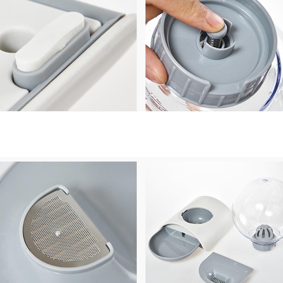 Bebedero Automático para Mascotas de 2, 8 litros, Abs Acrílico | Transparente, Ligero, Dispensación Automática de Agua, para Gatos y Perros, Uso Exterior