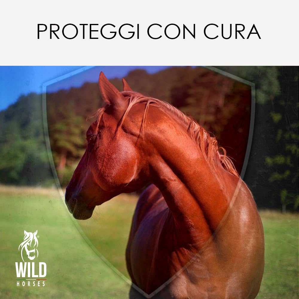 Wild Horses | Olio di Neem, Lozione Spray Repellente Zanzare e Antiparassitario per Cavalli, 100% Naturale, 500ml, Made in Italy