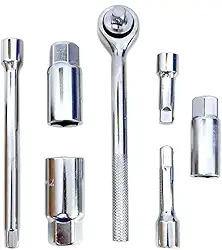 Jogo Vela Chave Catraca E Soquete Com 7 Peças Lugatools