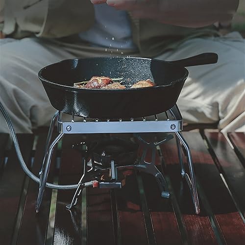 Miniatura 5 de GULRUH BBQ Grill, 2pcs Parrilla plegable de Acero inoxidable, horno portátil para acampar al aire Libre, soporte para parrilla de barbacoa,