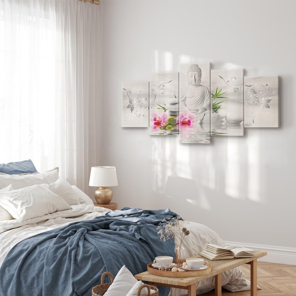 Panneau Acoustique Mural B&D XXL - 225x112.5cm, 5 Parties, Isolation Phonique Et Décoration Abstraite - 4