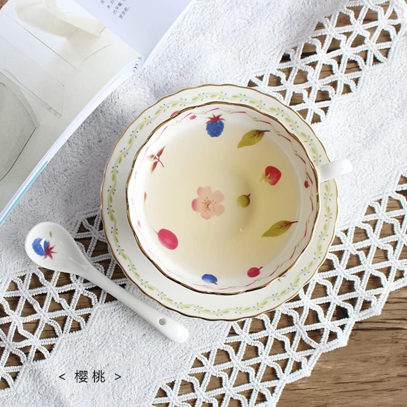 Coffee Mug Flower Design Coffee Set 150Ml Tea Set Phnom Penh Ceramic Coffee Cup And Saucer For Tea Time Bone China Mugs (H05),H05