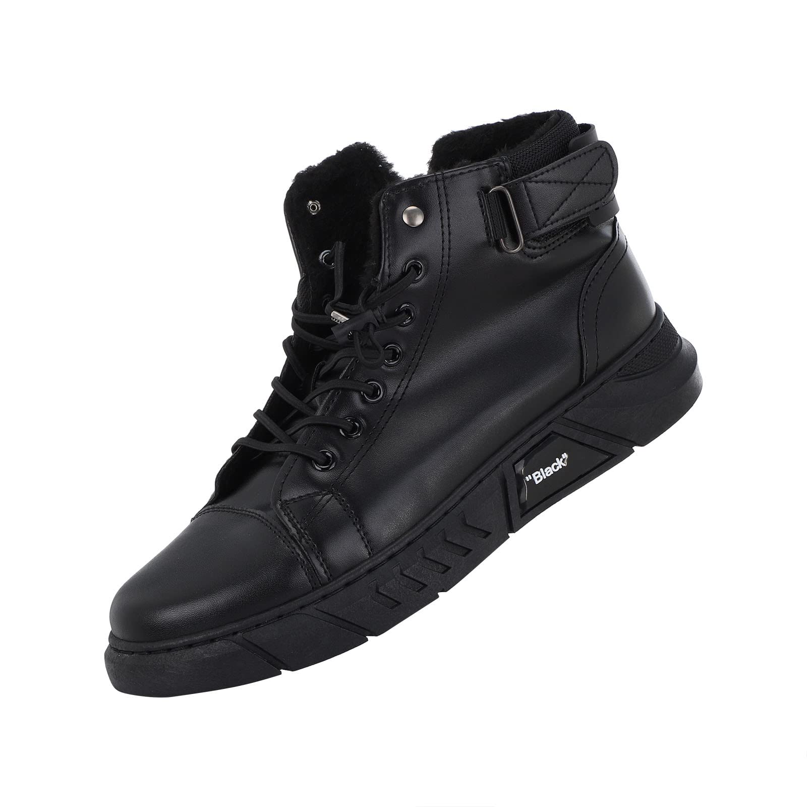 Botas de Cuero Informales cálidas de Felpa de Estilo británico de tamaño para Hombre, Antideslizantes y cómodas para Invierno y Diario Elegante, con Acabados de Calidad