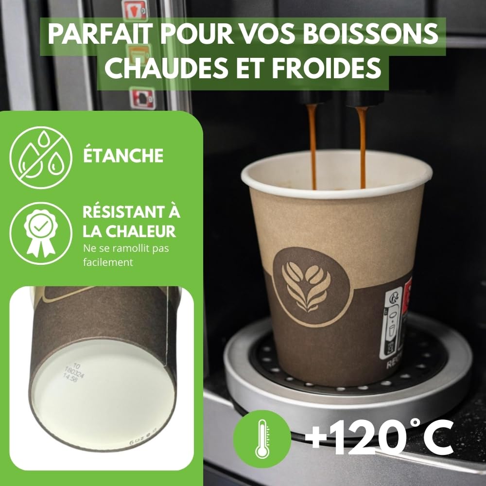 COVR Gobelet Carton Décor Café (15cl - 5,5oz / 3000 unités)