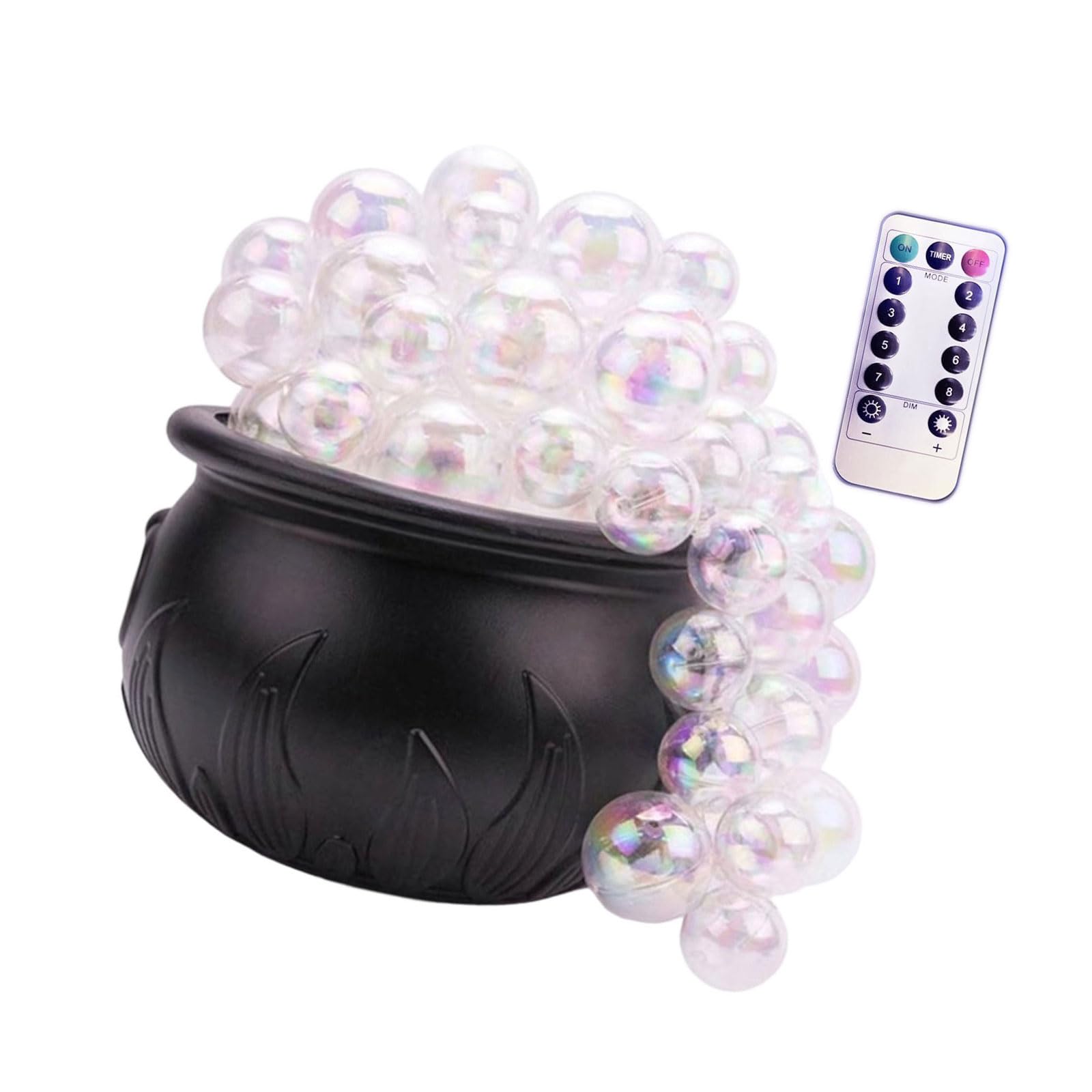 Lerpwige Remote Controlled Witches Brews Bucket Decors Offering 8 Colorful Lighting Option For Haunting House Atmospheres Creation Multifunctional Witches Bubble Cauldron