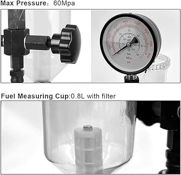 Injector Tester kit, CR-C Multi-Function Diesel Common Rail Injector Tester Common Rail, Fuel Nozzle Verifier for Diesel