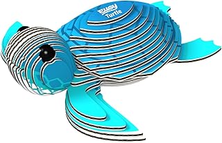 Eugy Sea Turtle 3D Puzzle - 26 Piece Eco-Friendly Educational Toy Puzzle for Boys, Girls & Kids Ages 6+