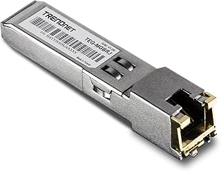 TRENDnet SFP to RJ45 1000BASE-T Copper SFP Module, TEG-MGBRJ, 100m (328 Ft.), RJ45 Connector, Hot Pluggable, Supports Data Up to 1.25Gbps, IEEE 802.3ab Gigabit Ethernet, Lifetime Protection, Silver