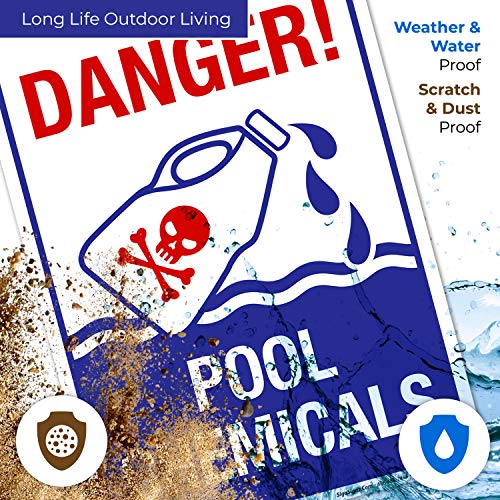 Cartel para piscina de aluminio 10x14 pulgadas miniatura 5