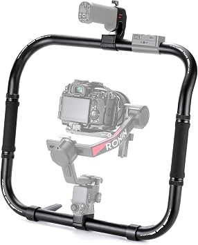 TILTA Basic Ring Grip Plus Gimbal Stabilizer Handheld Ring for DJI RS4, RS4 Pro, RS2, RS3, RS3 Pro, Handling Grip with Remote Control, Dual Channel Handle TGA-PRG