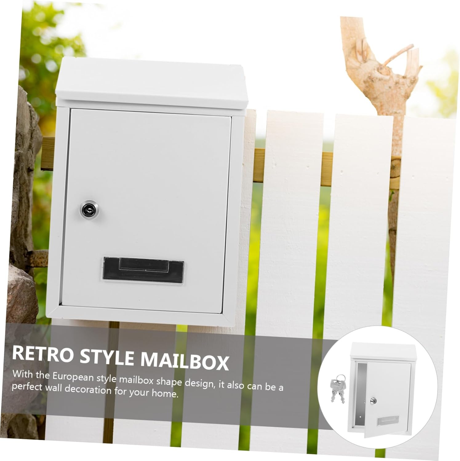 Locking Wall Mounted Mailbox Vintage Iron Design for Home Large Capacity Suggestion Box Durable and Lightweight for Outdoor Use