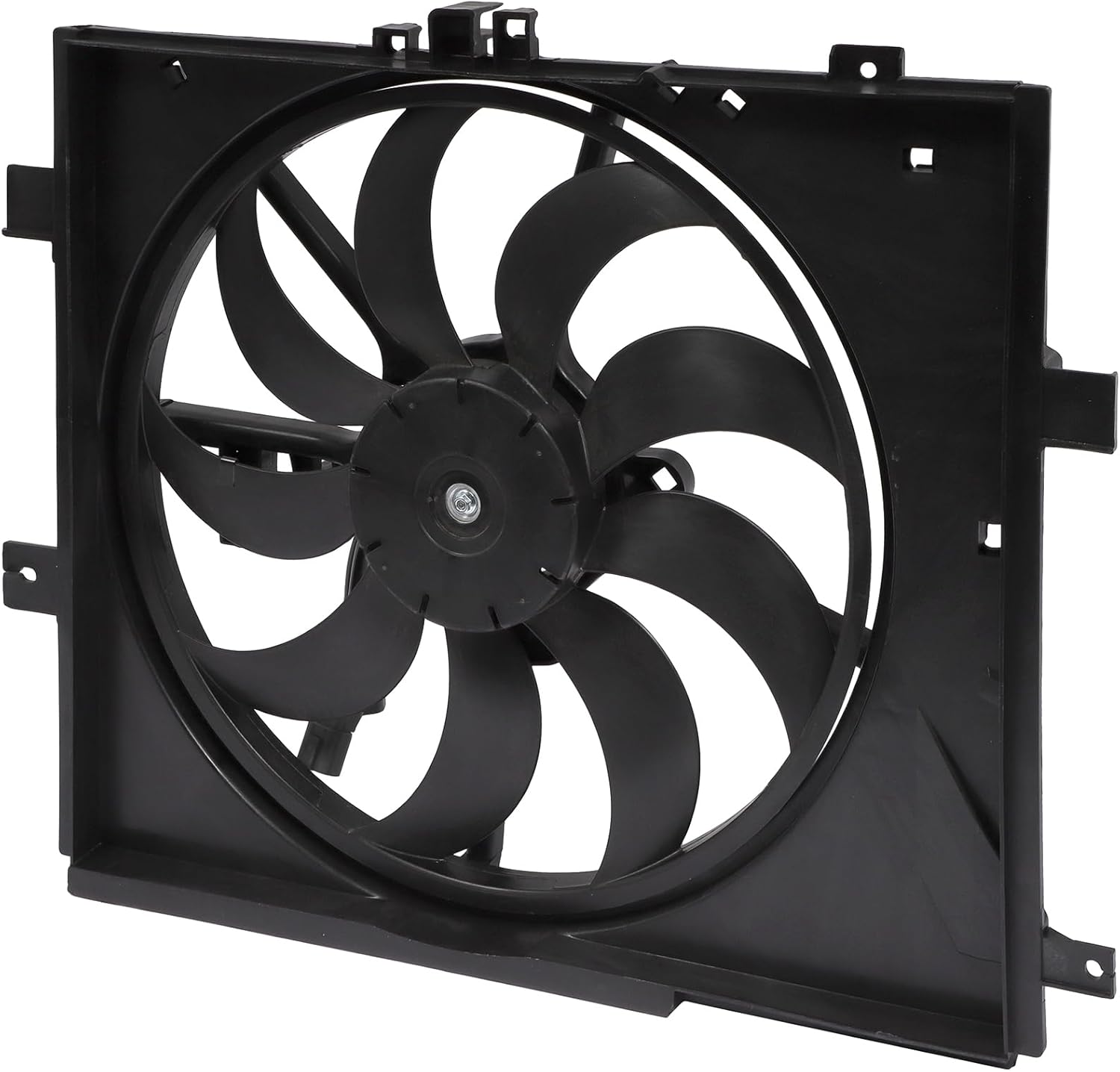 Radiator Cooling Fan Assembly Compatible with 2013-2018 for Nissan for Versa 1.6L 2014-2017 for Nissan for Versa Note 1.6L, Black Radiator Fan Direct Fit Replacement for Engine Cooling Fan