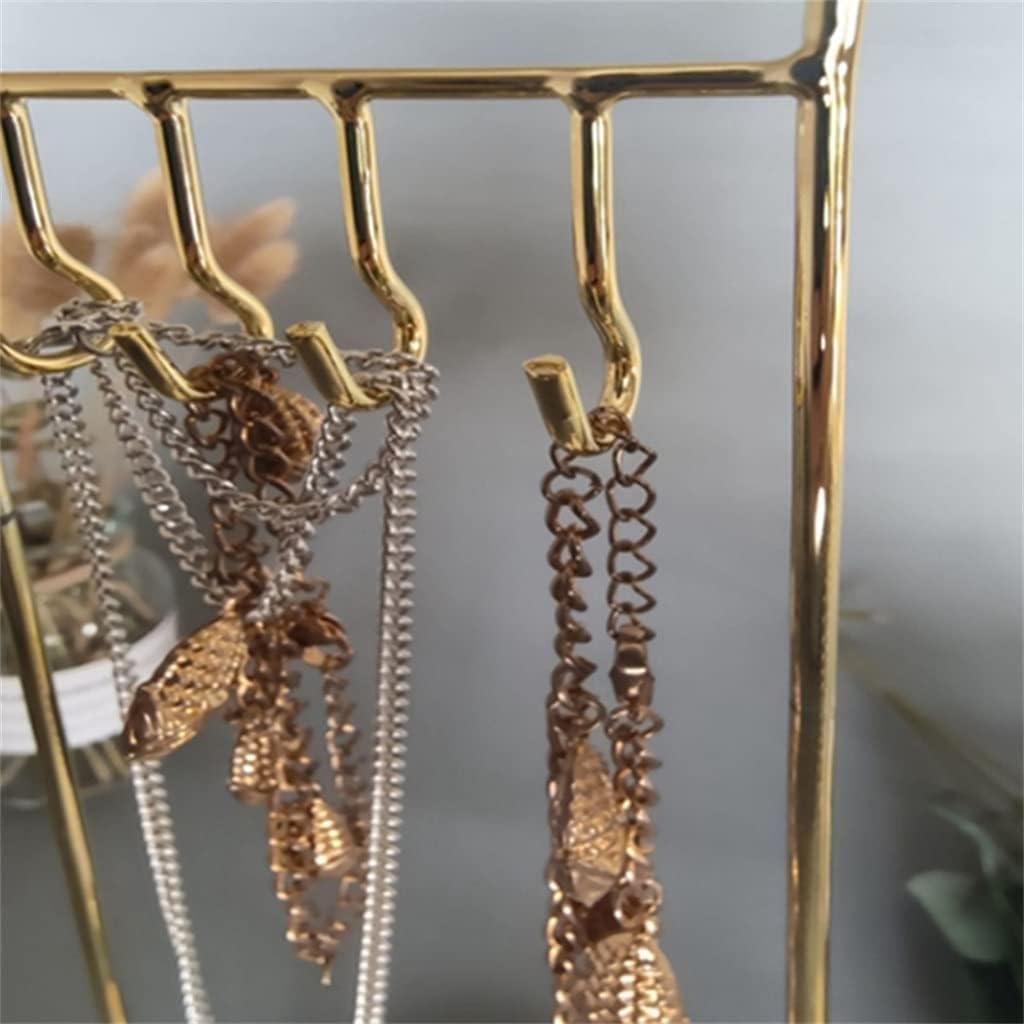 Jewelry Display with Marble Stand Minimalist Chic Metal Jewelry Rack Design Models Earrings Bracelet (Color : A Size: 8.5cmx10cmx36.5cm)