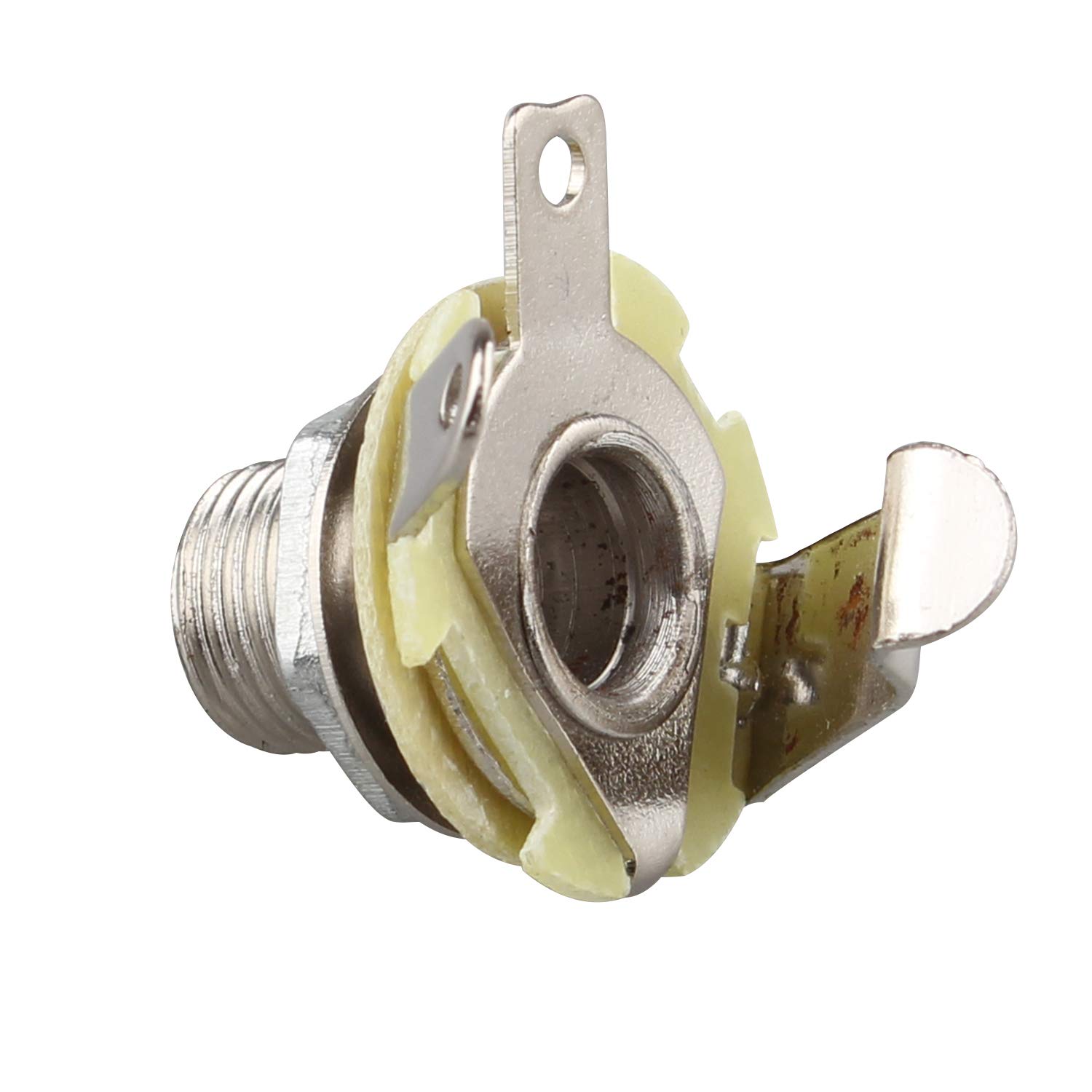 1/4 Inch 6.35 Mm Brass Mono Guitar Bass Cylinder Socket Jack Outlet - Foto 7