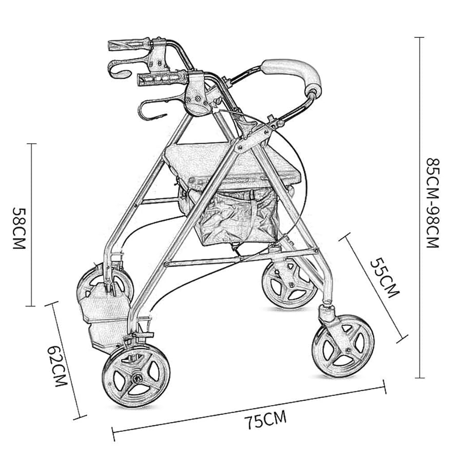 Amazon.co.jp: 折りたたみ式歩行器 軽量折りたたみ式アルミ歩行
