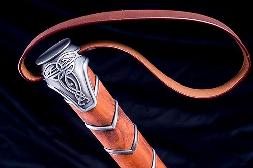 Miniatura 7 de Mulrcks Martillo de metal de Thors Mjolnir de mitología nórdica, con base de exhibición