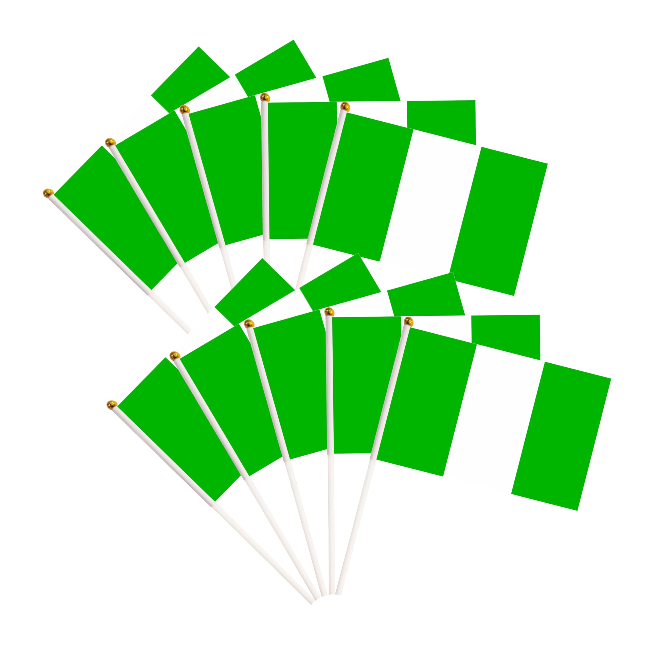 MWS Lot De 20 Drapeaux D'État Africains Montés Sur Un Bâton En Bois De 61 Cm (super Polyester) Avec Bords Cousus Pour Plus De Durabilité 30,5 X 45,7 Cm