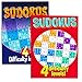 Sudoku Crossword Puzzle Books for Adults Seniors Super Set ~ Bundle of 6 Jumbo Crossword and Sudoku Puzzle Books Plus Pens and Bookmark (Over 550 Puzzles Total)
