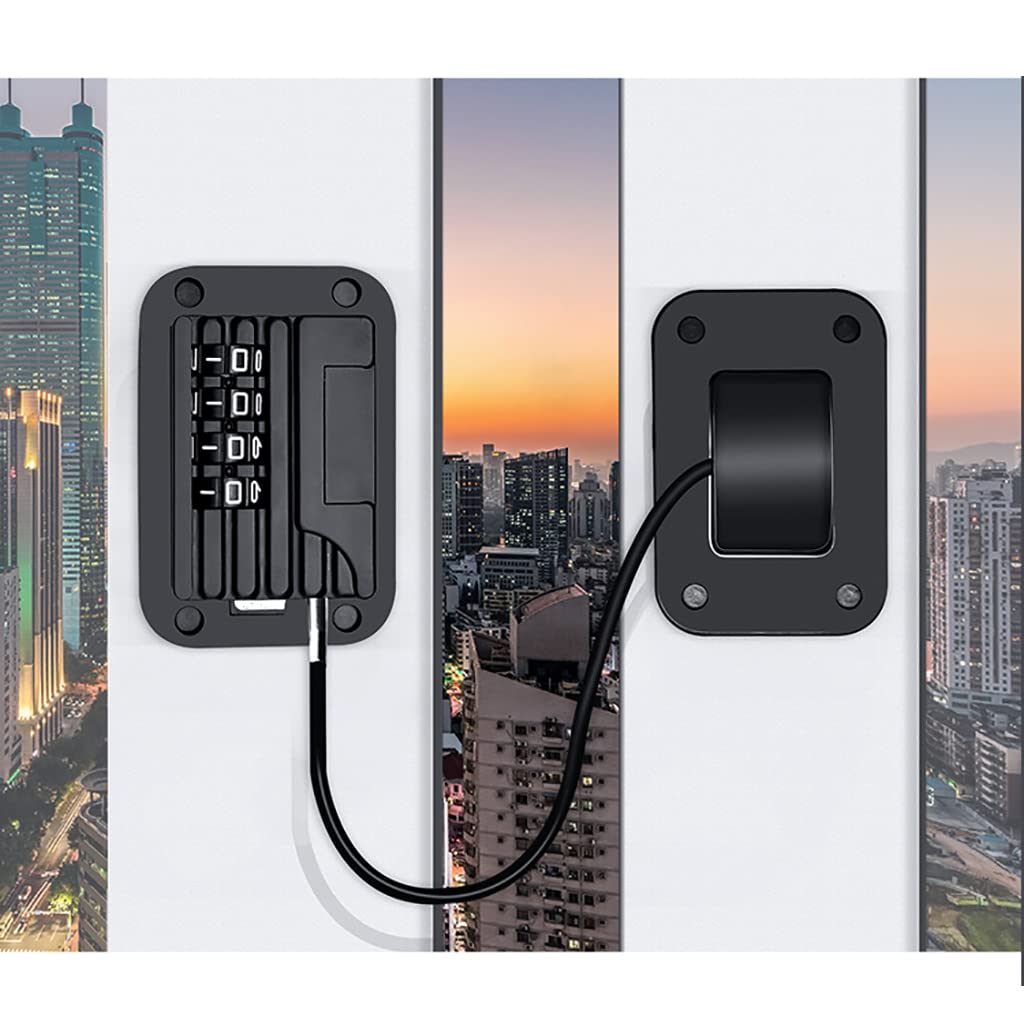 Cerraduras De Ventana Autoadhesivas De Seguridad for Niños, Limitador De Ventana De Seguridad, Cerradura Restrictora De Cable De Puerta Y Ventana, Prevenir Lesiones, Robos, Cerradura De Ventana Durade
