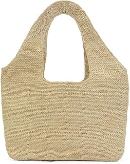 yaunli Borsa Intrecciata a Mano a Mano Woven Bag Stile Europeo e Americano di Grande capienza della Borsa del Mare Beach Bag Sacchetto della Spiaggia della Borsa della Paglia