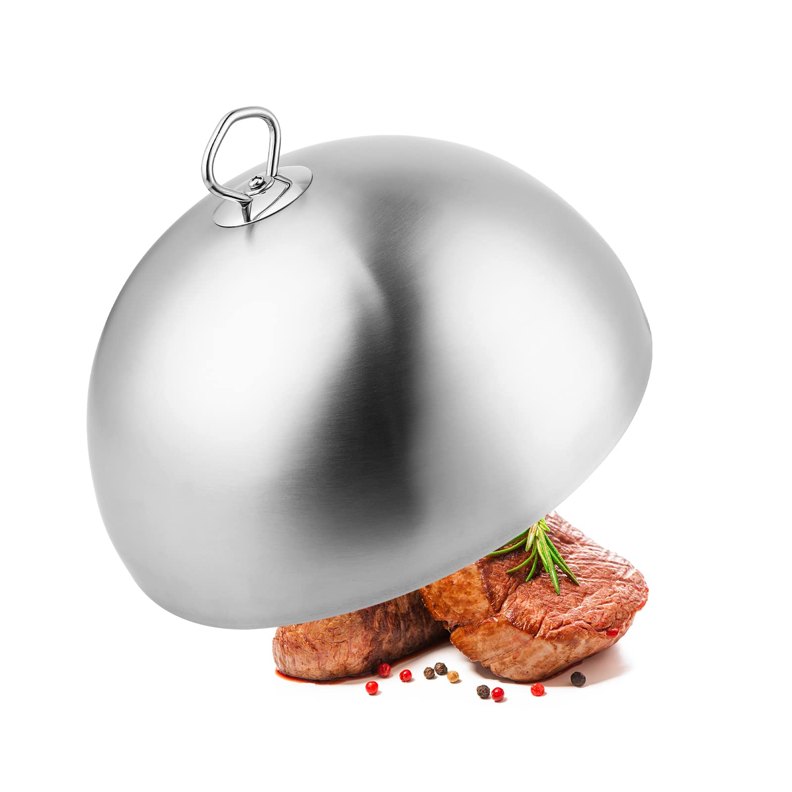 Coperchio Bbq 2 Coperture Per Haburger, 16 X 9 C, In Acciaio Inox, Con