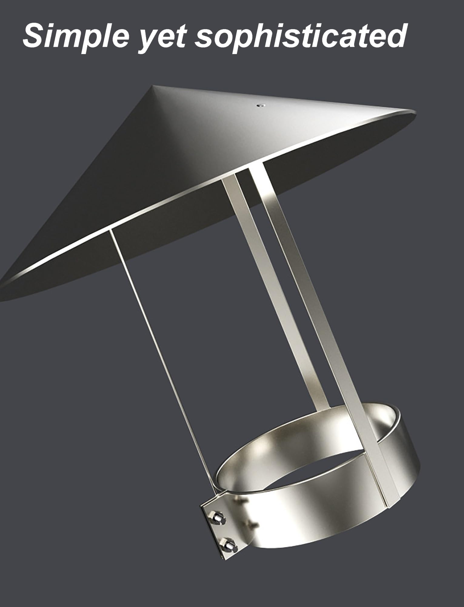 Tapa metálica para Chimenea, Tapa cónica para Chimenea, Tapa para Chimenea Tipo C para Chimenea Exterior, para conducto de calefacción (21 cm/8,27 Pulgadas)