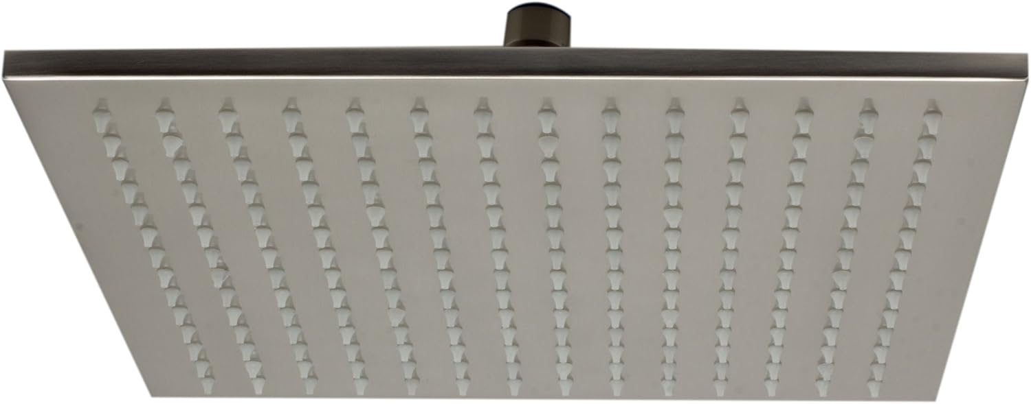Black Friday - 60% OFF ALFI brand LED12S-BN Brushed Nickel 12 Square Multi Color LED Rain Shower Head