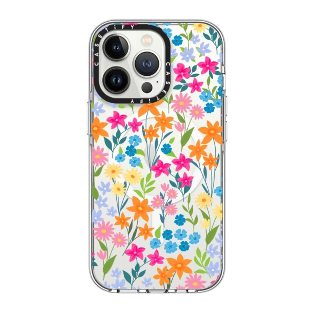 CASETiFYClear iPhone 13 Pro Case [Not Yellowing / 6.6 ft. 3X Military Grade Drop Protection/Magsafe] - Bright Spring Flowers - ClearClimatePartner certified