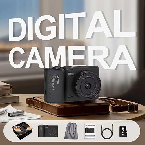 Miniatura 5 de Cámara digital 4K para fotografía, cámara de vlogging de 64 MP para video de YouTube con pantalla abatible de 180°, zoom 16X, cámaras digitales