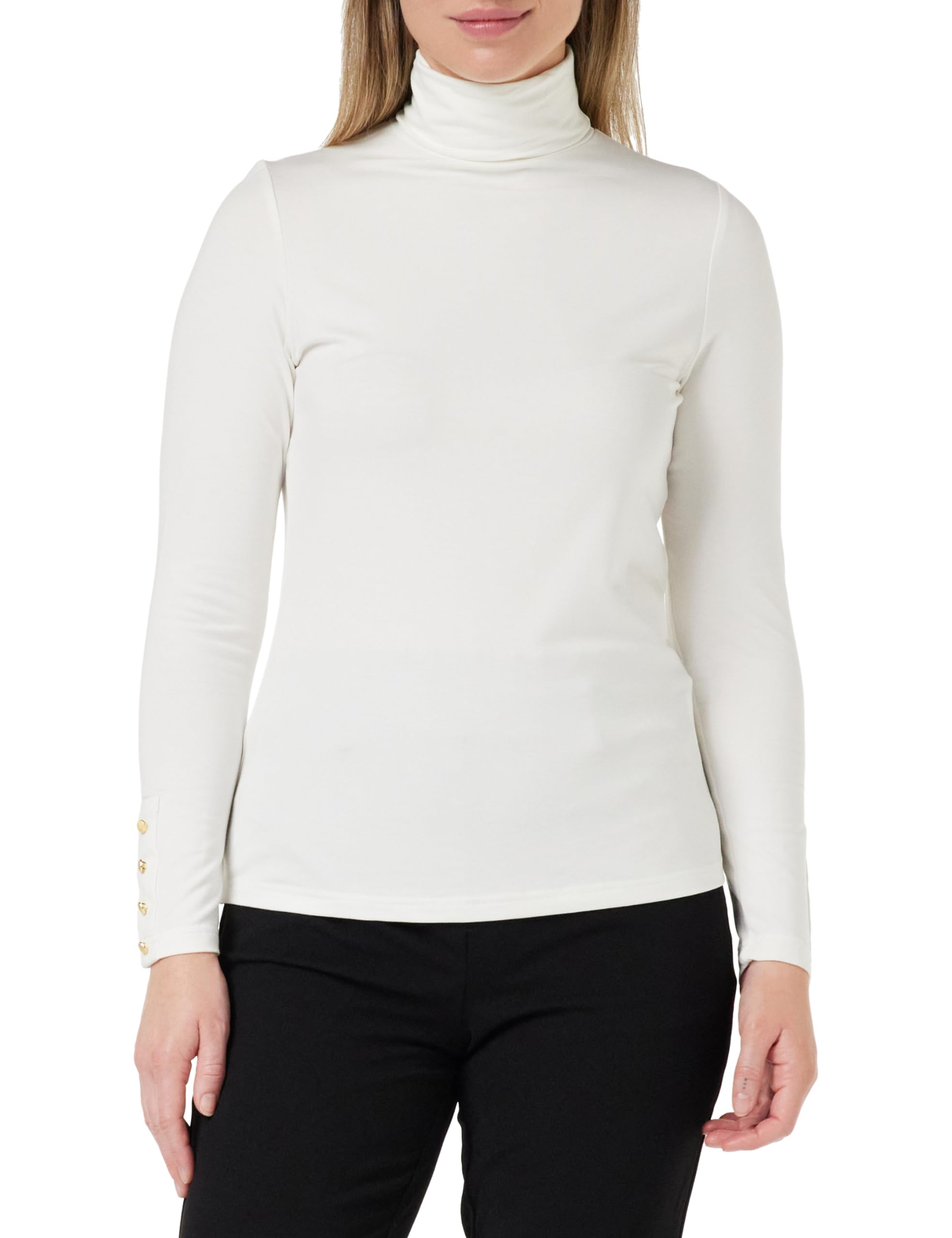 Joe Browns Roll Neck Top Jersey, White, Size 18, Women