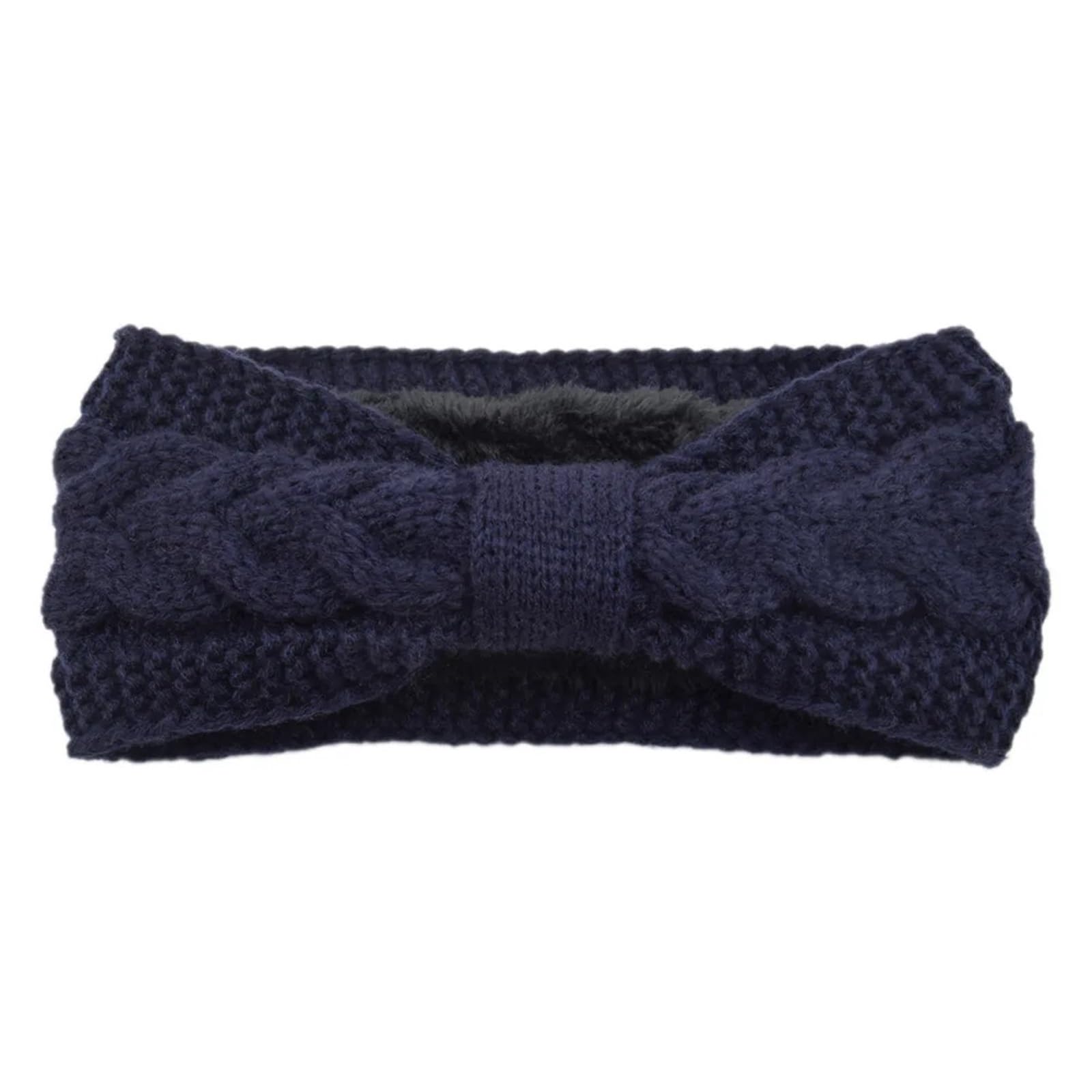 Stirnband 2 stücke Fuzzy Gefüttert Stirnbänder for Frau Solide Warme Haarband Elastische Sport Yoga Mädchen Haarband Haar Zubehör Winter Stirnband(2PCS)