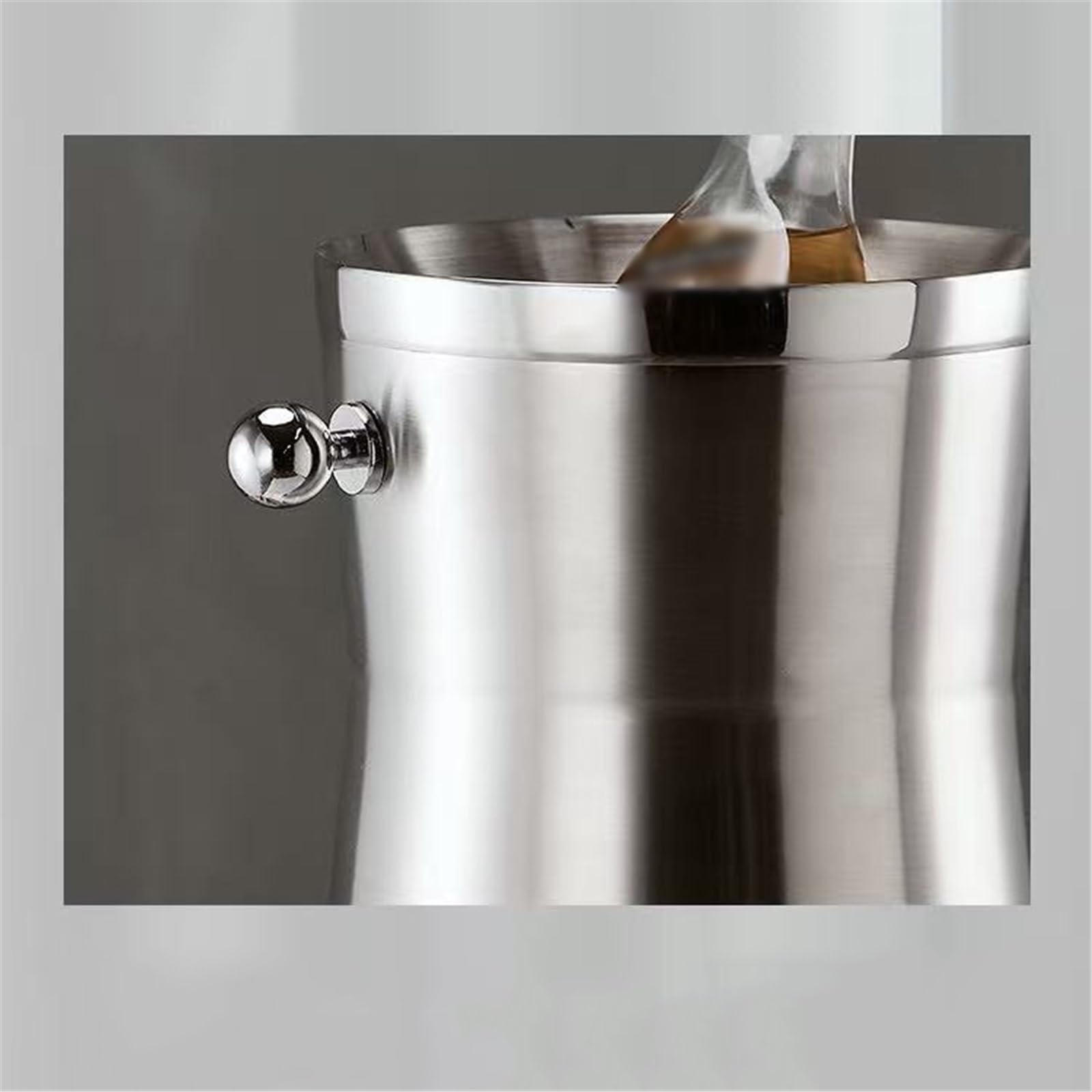 Cubo de champán Cubitera de Acero Inoxidable Creativa con Soporte for Vino, Cerveza, Ideal for Karaoke, Bares, barbacoas, Fiestas y Bodas bañera enfriadora de Bebidas