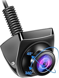 B-Qtech Vehicle Backup Rear View Camera AHD 1080P, 175° Wide-Angle Adjustable Fisheye Lens CVBS AHD Switchable, IP69K Waterproof HD Night Vision Camera for Car, Pickup, SUV, RV, Trailer, Camper, Van