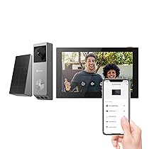 EZVIZ EP3x Campanello senza fili con SD7, Videocitofono 2K con doppio obiettivo, Rilevamento personeacchi, Visione notturna a colori, Cambio voce, 32 GB eMMC integrato