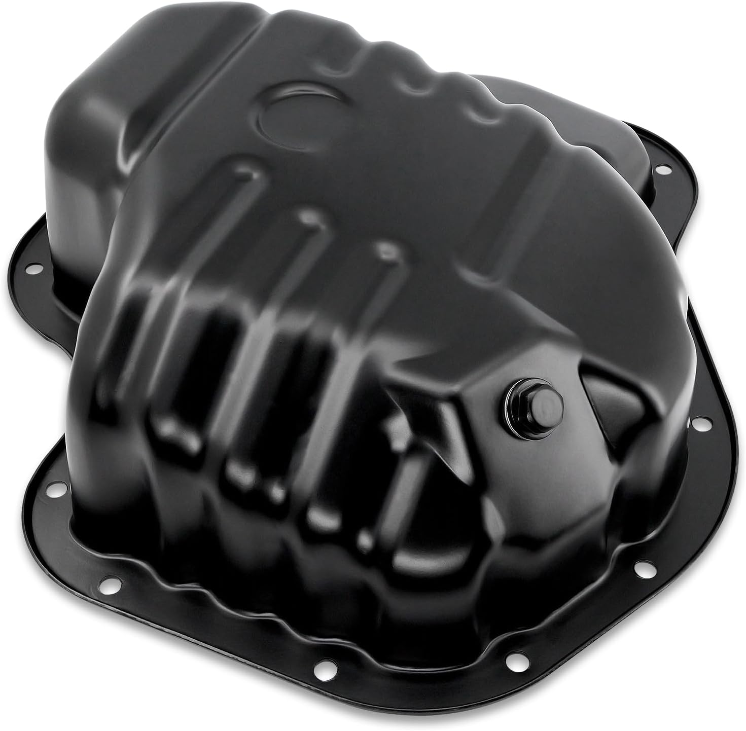 Engine Oil Pan with Drain Plug, Compatible with 2002-2006 Toyota Camry, 2002-2006 Solara, 2009-2013 Corolla, 2009-2013 Matrix, 2001-2007 Highlander, 2004-2005 RAV4, L4 2.4L, Gas 2AZ-FE