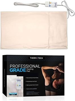 Professional Grade Heating Pad with Automatic Moist Heat by Thermotech, High-Heat Heating pad for Deep Penetrating Heat - 2nd Gen Version Medium Digital - 18" by 14"